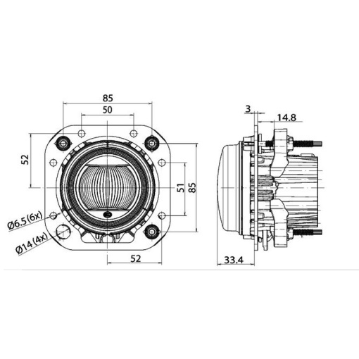 Papildlukturi tālā gaisma Hella LED 90mm 12/24v