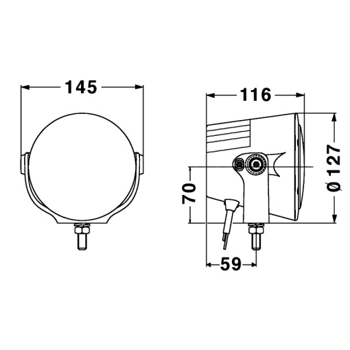 Papildlukturi tālā gaisma LED Luminator X 12/24V Ref37,5