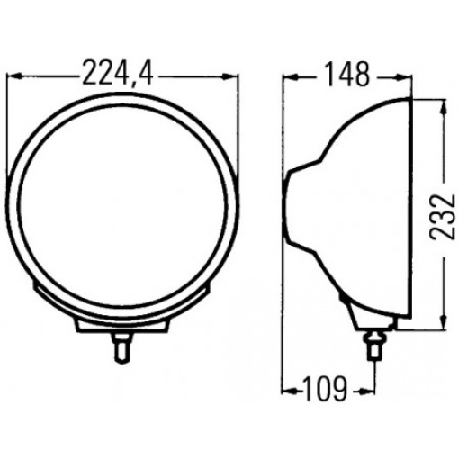 Papildlukturi Ref. 37,5 HELLA Luminator Xenon, 12V