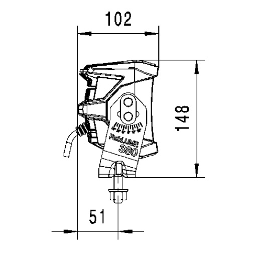 Tālā gaisma Ref. 40 Hella RokLume 380 N LED 12V