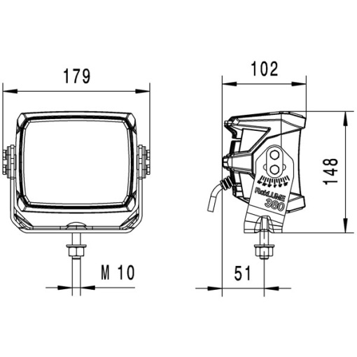 Tālā gaisma Ref. 40 Hella RokLume 380 N LED 24V