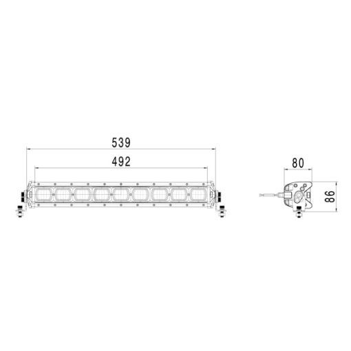 Papildlukturi Ref. 37,5 Hella DLB-540 LED tālā gaisma