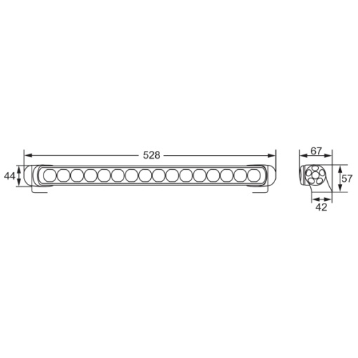 Papildlukturi Ref. 2 x 17,5 Hella LED 470 Single T 12-24V