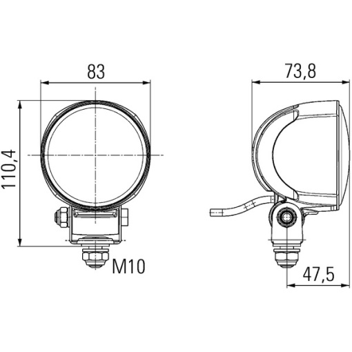 Lukturi, darba Hella Modul 70 LED darba lukt