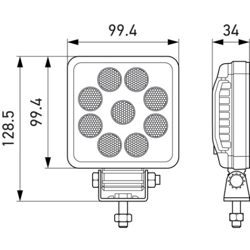 Lukturi darba Hella ValueFit LED 1000lm