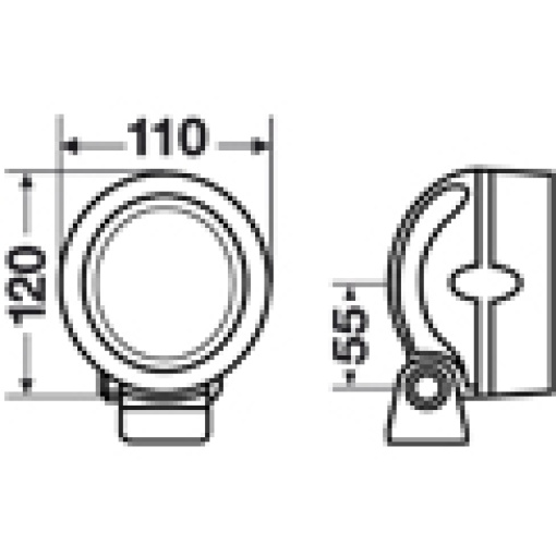 Lukturi, darba Mega Beam LED 9-33V 800lm