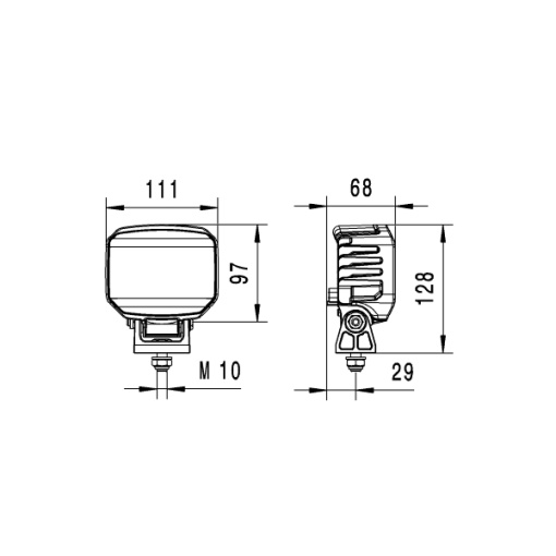 Lukturi darba Hella Power Beam 1800 C LED