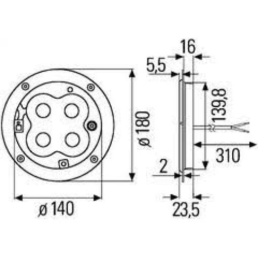 Navigācijas uguņi Interjera LED lampa 10-31V