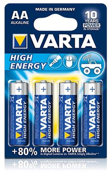 Baterijas VARTA AA 1,5V 4 gab.