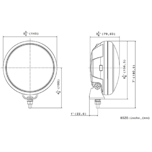 Papildlukturi, tālā gaisma CIBIE Mini Oscar LED 145mm