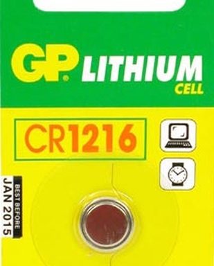 Baterijas GP CR1216 3V 12,5X1,6 mm
