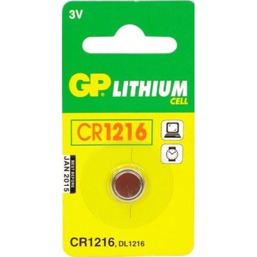 Baterijas GP CR1216 3V 12,5X1,6 mm