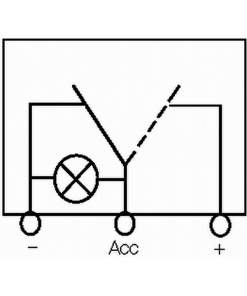 Universāls instruments Slēdzis 12V dzeltens apaļš