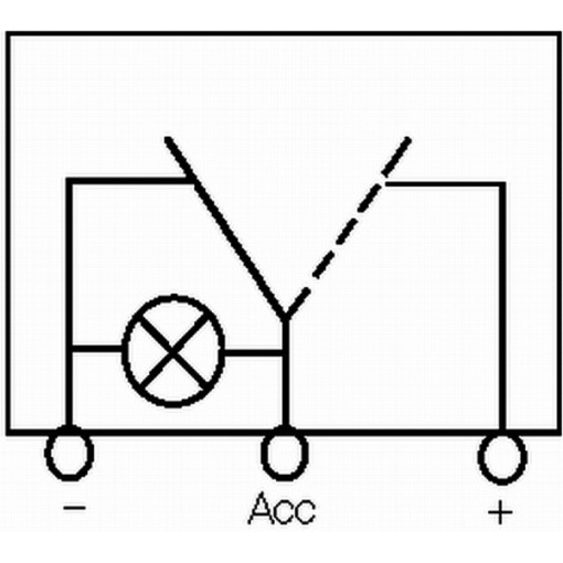 Universāls instruments Slēdzis 12V dzeltens apaļš