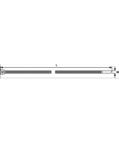 Troses klipsis 100x2,5 mm balts 25 gab