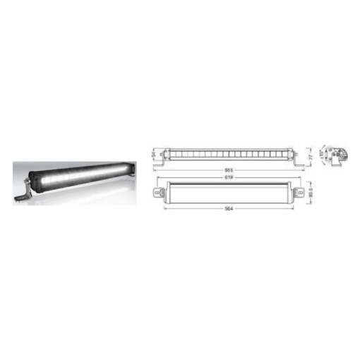 Papildlukturi tālā gaisma LEDriving® LIGHTBAR FX500-CB SM 12/24V