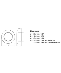 Salona apgaismojums Hella 12V LED 72mm salona apgm