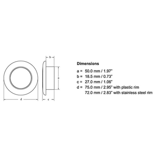 Salona apgaismojums Hella 12V LED 72mm salona apgm