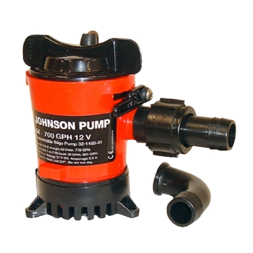 Bilžu sūknis Johnson Pump 12V L650 63l/m, 3/4 izeja