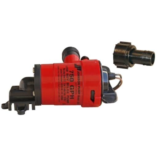Bilžu sūknis Johnson Pump 12V L750 LB 73l/m, 1.1/8 izeja, horizontāls