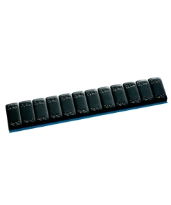 EFFEKT līmējamie atsvariņi 12x10g sloksne 120g melna 50gb iepakoj. zila lente