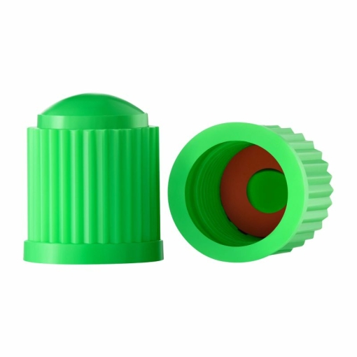 EFFEKT Riepu ventīlis Ventīļa vāciņš zaļš PVC (100 gab iepakojums)