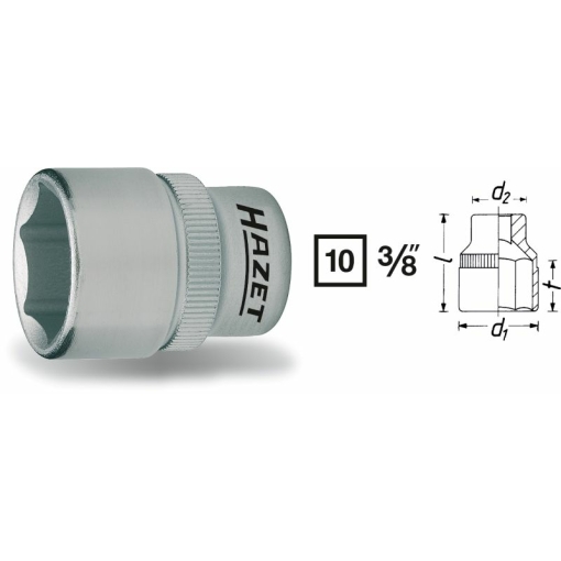 HAZET uzgriežņa muciņa 3/8", 7mm