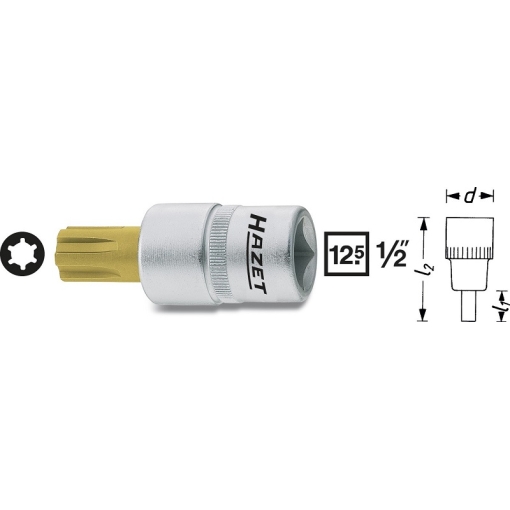 HAZET pagarinātās ar muciņu 1/2" RIBE M14