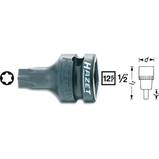 HAZET Pneimatiskā muciņa 1/2" T45mm